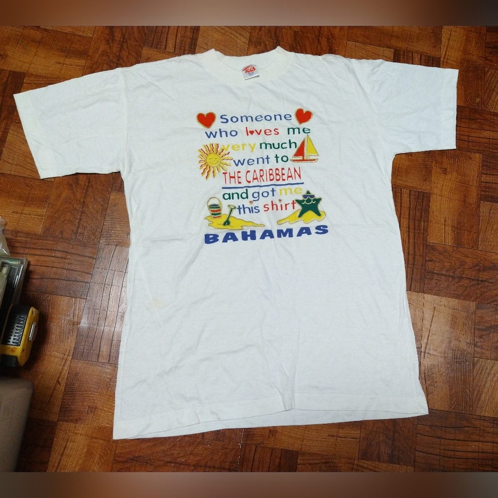 Vintage Dorsett Tee's Caribbean Bahamas Vacation Souvenir Tshirt Women's Large